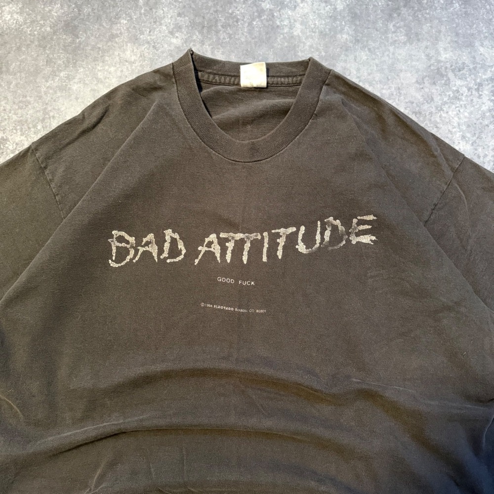 Vintage 1994 Bad Attitude Good F*ck Funny Vulgar‎ T Shirt XL Single Stitch 90s